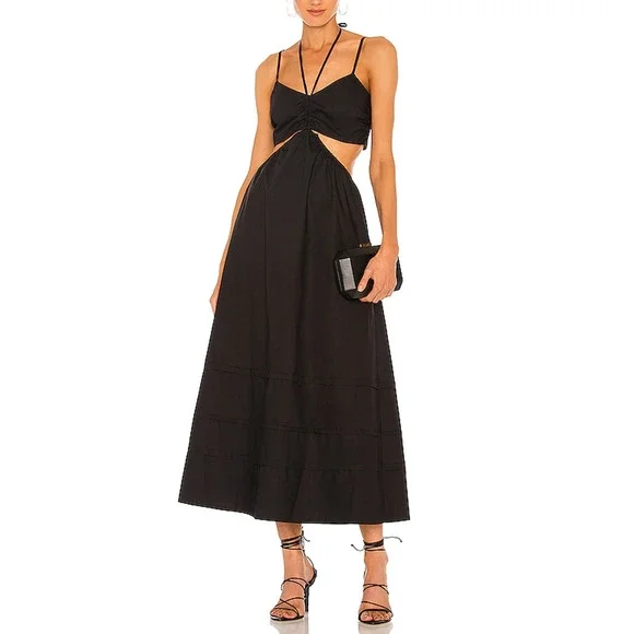 Nicholas Cutout Black Baylee Maxi Dress Size 4 NWT - Picture 1 of 5